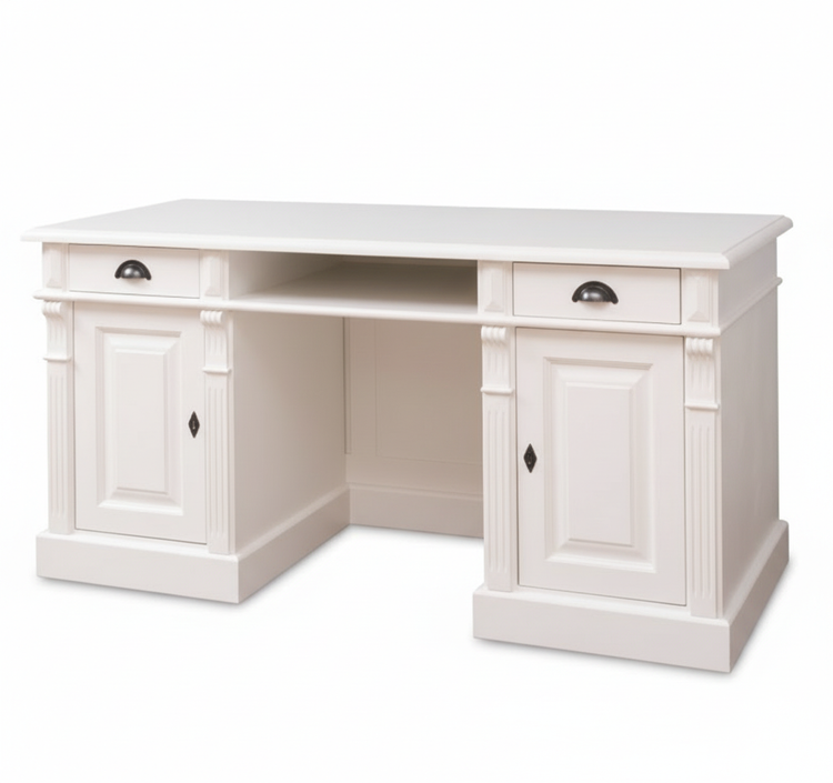 Belvoir Desk - White - White Top | Marcottestyle