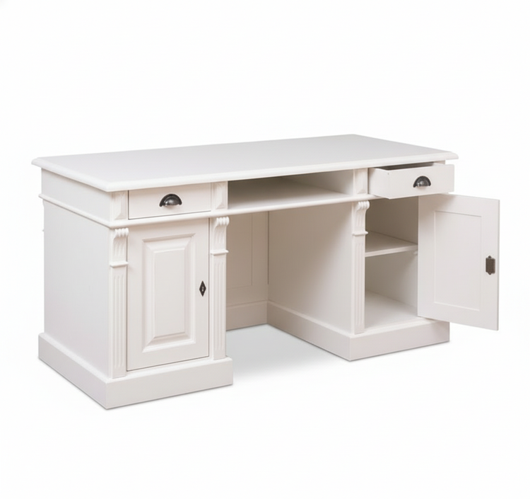 Belvoir Desk - White - White Top | Marcottestyle