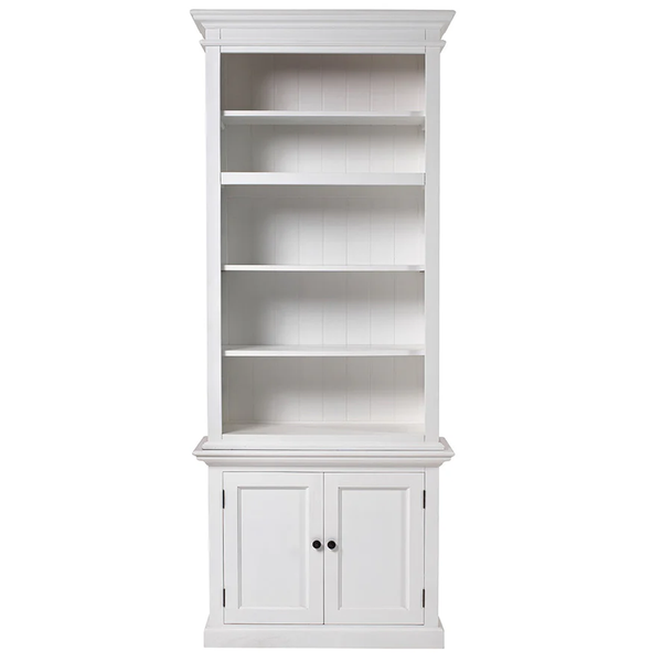 Halifax Slim Hutch Bookcase - Weiß | Marcottestyle