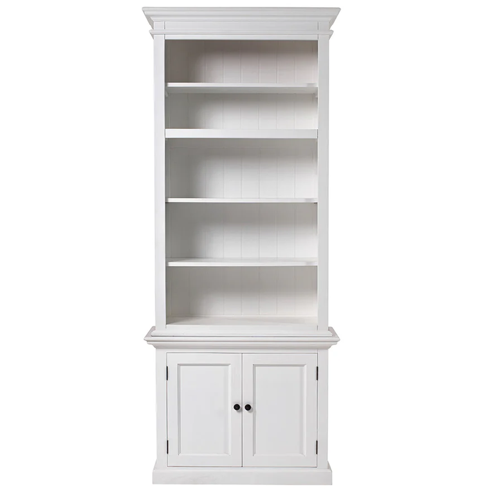 Halifax Slim Hutch Bookcase - White