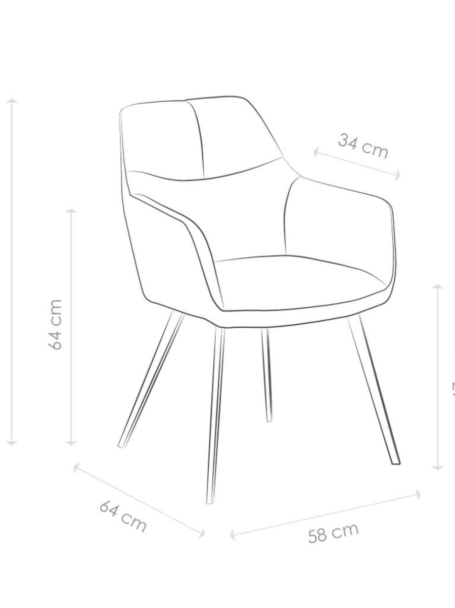 Dining chair Bari San Remo 800 Grau - MCS