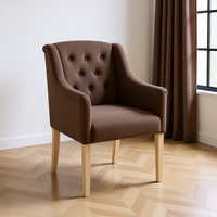 Dining Chair Canon - Alcantara Chocolate in a dining room interior | Marcottestyle