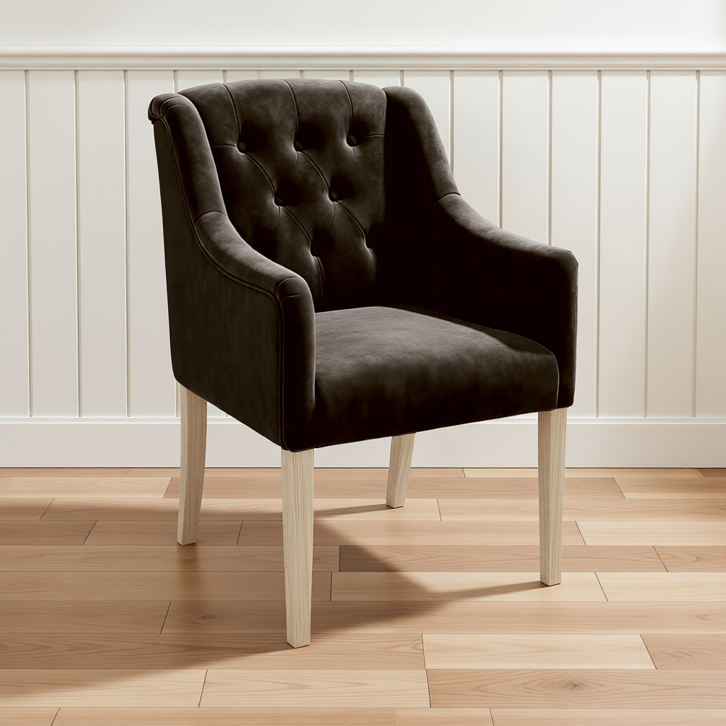 Dining Chair Canon - Alcantara Espresso in a dining room interior | Marcottestyle