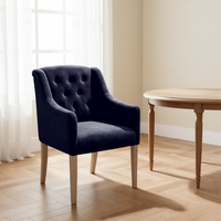 Dining Chair Canon - Alcantara Indigo in a dining room interior | Marcottestyle