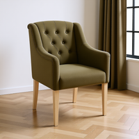 Dining Chair Canon - Alcantara Khaki in a dining room interior | Marcottestyle