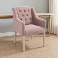 Dining Chair Canon - Alcantara Powder Pink in a dining room interior | Marcottestyle