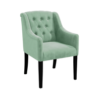 Dining Chair Canon - Alcantara Sage - Black feet - corner view | Marcottestyle