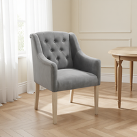 Dining Chair Canon - Alcantara Silver Grey in a dining room interior | Marcottestyle