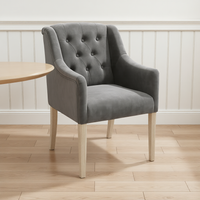 Dining Chair Canon - Alcantara Stone Grey in a dining room interior | Marcottestyle