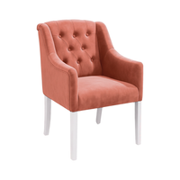 Dining Chair Canon - Alcantara Terracotta - White feet - corner view | Marcottestyle
