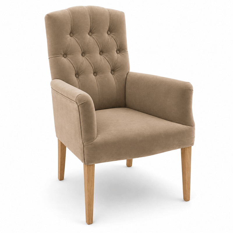 Dining Chair Jaguar - Alcantara Beige - Oak feet - Marcottestyle Shop