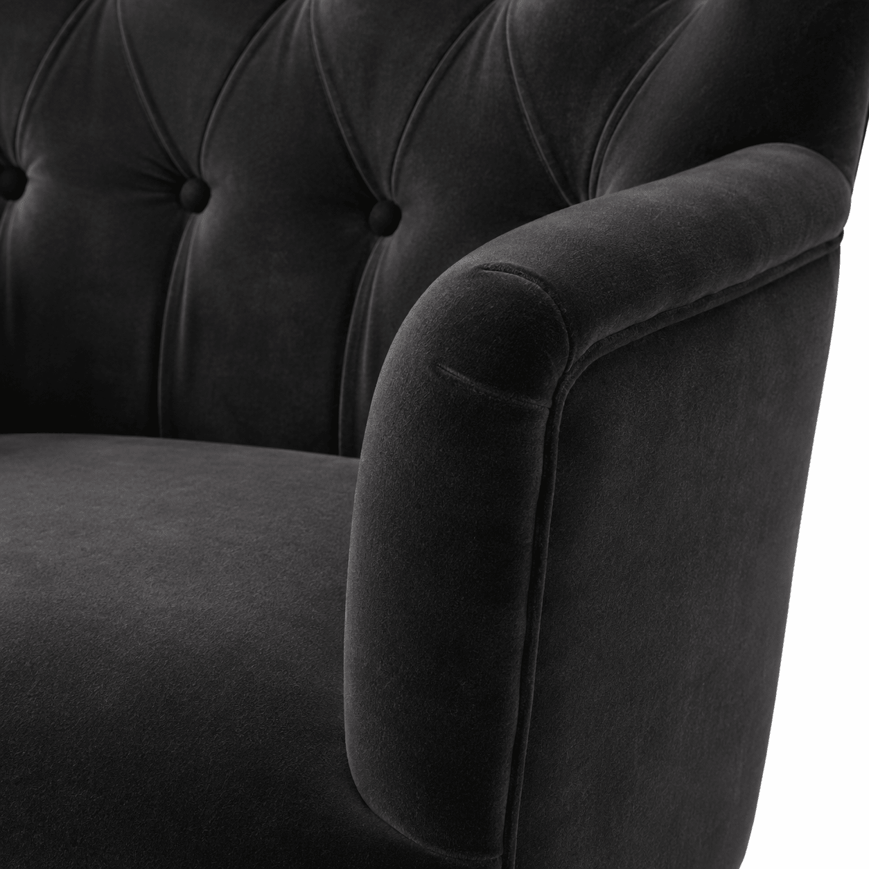 Esszimmerstuhl Jaguar - Alcantara Schwarz - Eiche Füße - Marcottestyle Shop