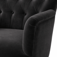 Esszimmerstuhl Jaguar - Alcantara Schwarz - Eiche Füße - Marcottestyle Shop