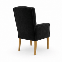 Esszimmerstuhl Jaguar - Alcantara Schwarz - Eiche Füße - Marcottestyle Shop