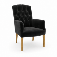 Esszimmerstuhl Jaguar - Alcantara Schwarz - Eiche Füße - Marcottestyle Shop
