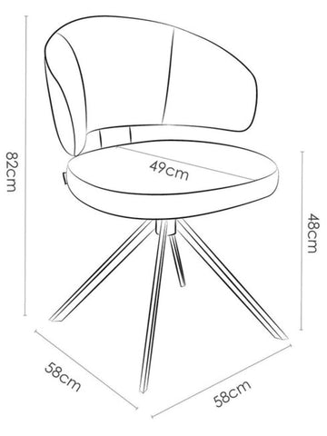 Dining Chair Zenith Toffee - MCS