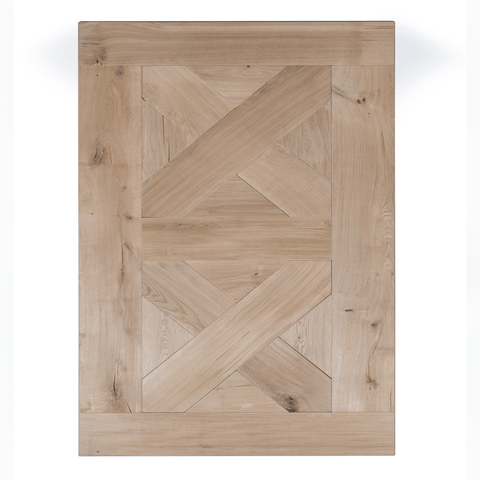 Dining Table Croza - Rustic Solid Oak Brushed - MCS L 200 x W 100 cm