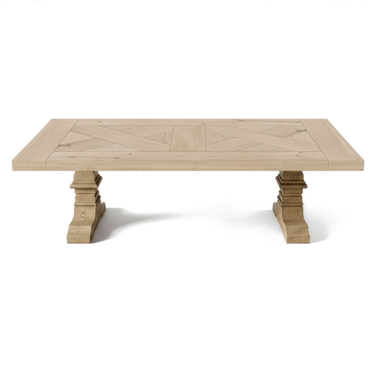 Dining Table Croza - Rustic Solid Oak Brushed - MCS L 200 x W 100 cm