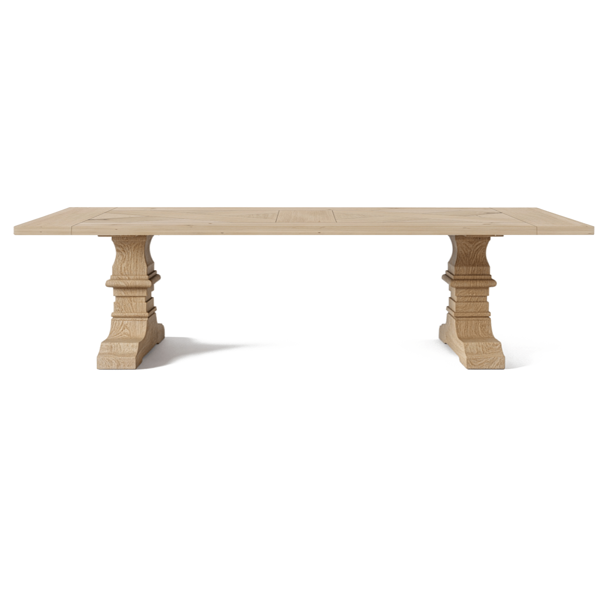 Dining Table Croza - Rustic Solid Oak Brushed - MCS L 200 x W 100 cm