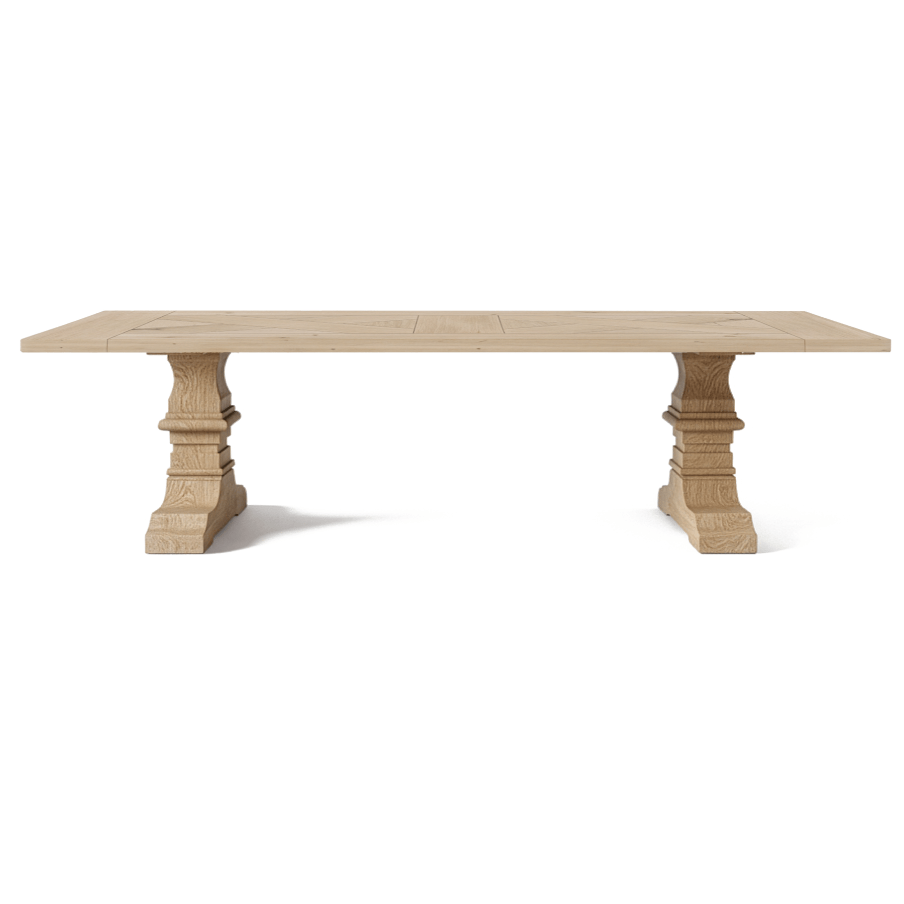 Table de salle à manger Croza - Rustic Massif Chêne Brushed - MCS L 200 x W 100 cm