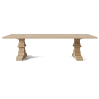 Table de salle à manger Croza - Rustic Massif Chêne Brushed - MCS L 200 x W 100 cm