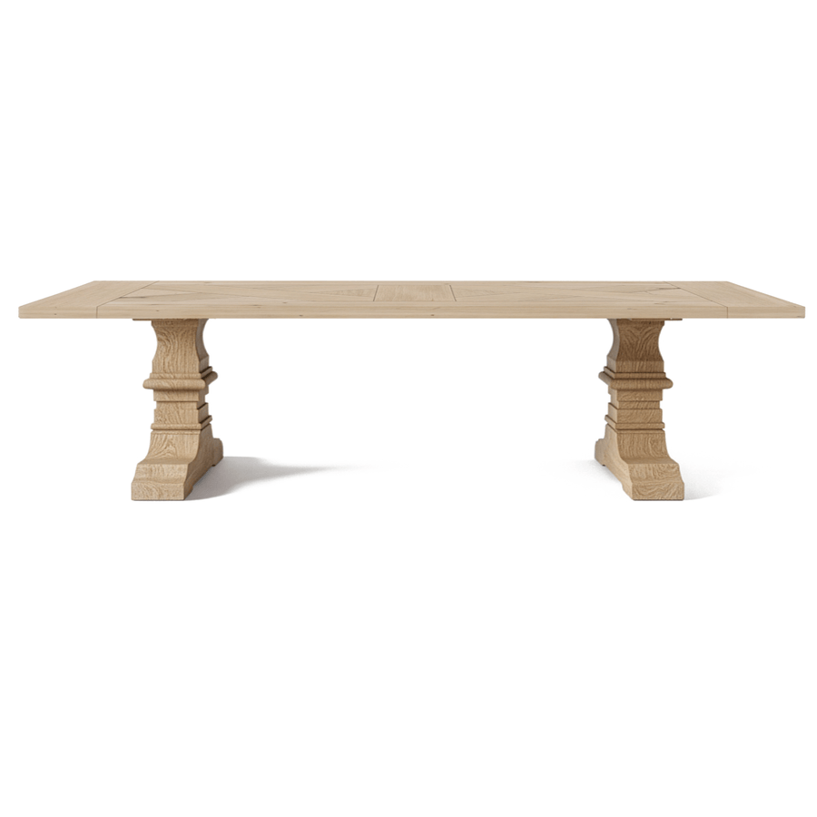 Table de salle à manger Croza - Rustic Massif Chêne Brushed - MCS L 200 x W 100 cm