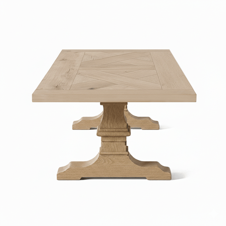 Dining Table Croza - Rustic Solid Eiche Brushed - MCS L 200 x W 100 cm