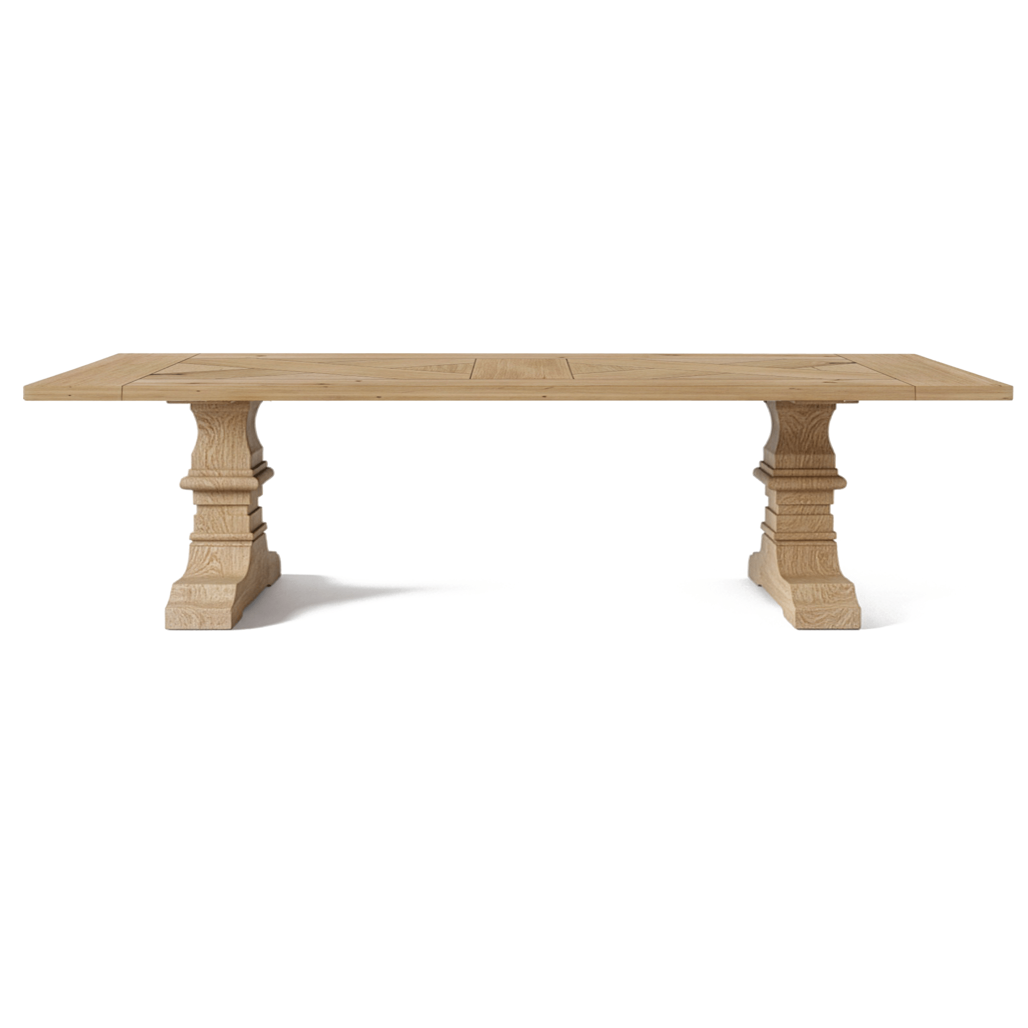 Dining Table Croza - Rustic Solid Oak Brushed - Oiled - MCS L 200 x W 100 cm