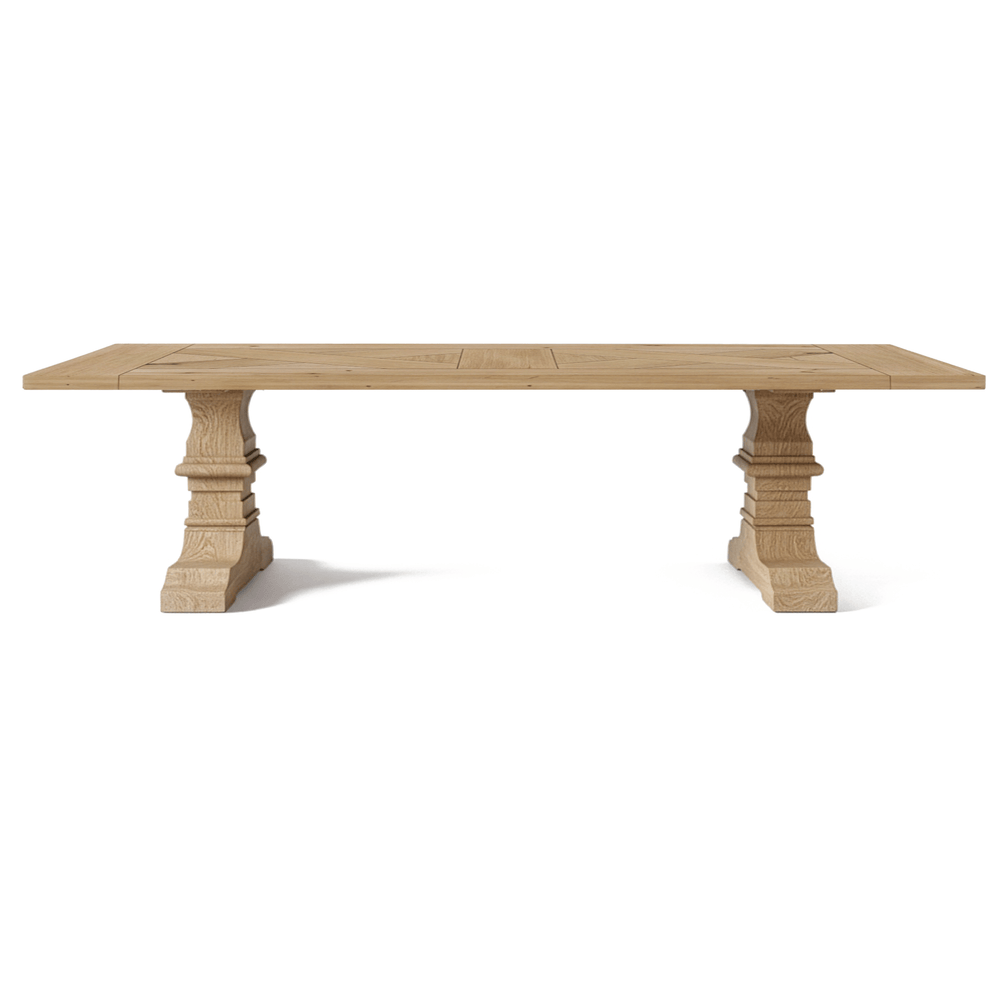 Dining Table Croza - Rustic Solid Oak Brushed - Oiled - View 2