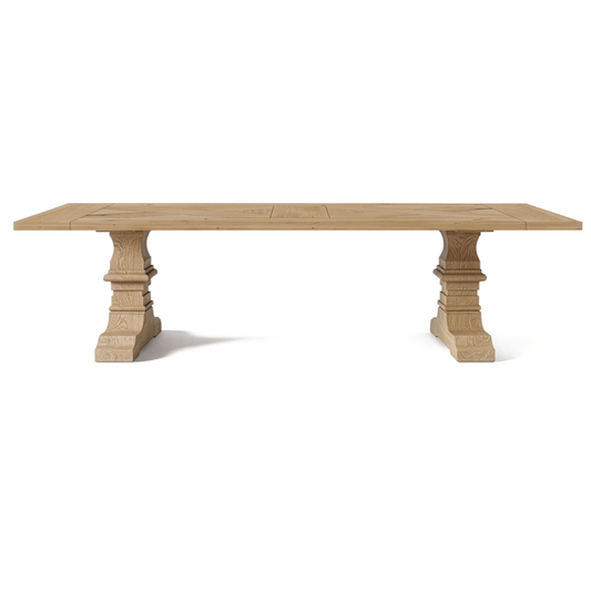 Dining Table Croza - Rustic Solid Eiche Brushed - Oiled - MCS L 200 x W 100 cm