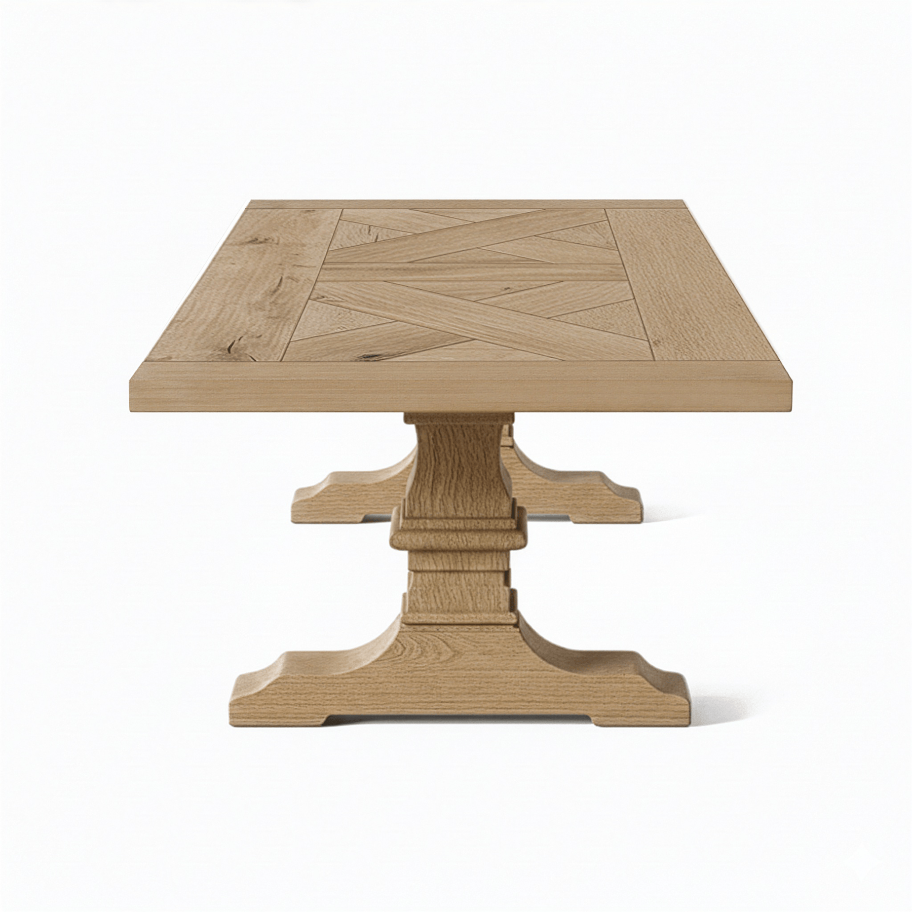 Table de salle à manger Croza - Rustic Massif Chêne Brushed - Oiled - MCS L 200 x W 100 cm