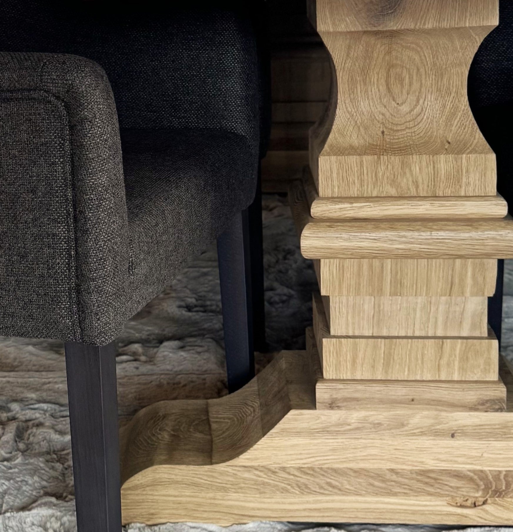 Dining Table Kloster - Solid Oak - Quality 2B - MCS 20 mm L 300 x W 122