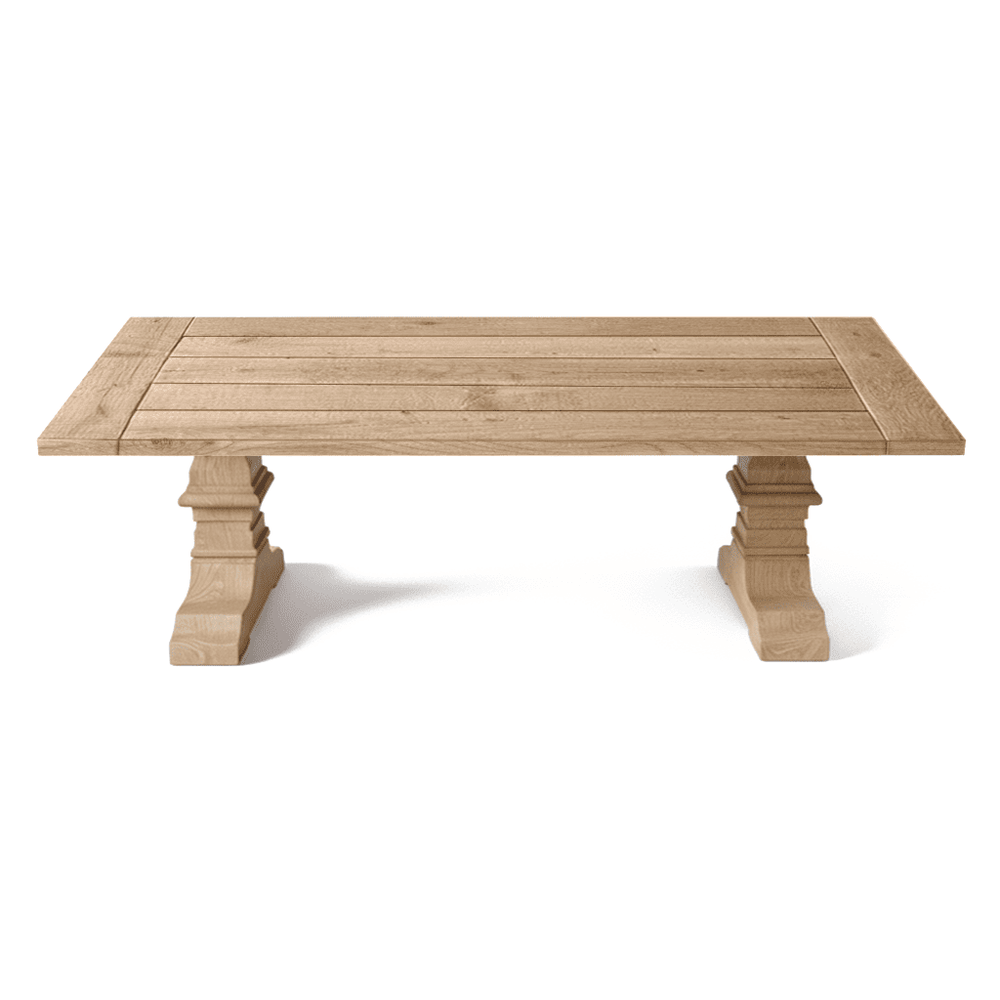 Dining Table Linear - Rustic Solid Oak Brushed - Oiled