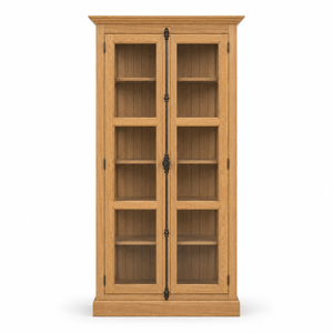 Display cabinet - Beaune - Solid Oak - 110 x 40 x 210 cm - Oak
