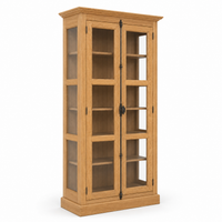 Display cabinet - Beaune - Solid Oak - 110 x 40 x 210 cm - Oak