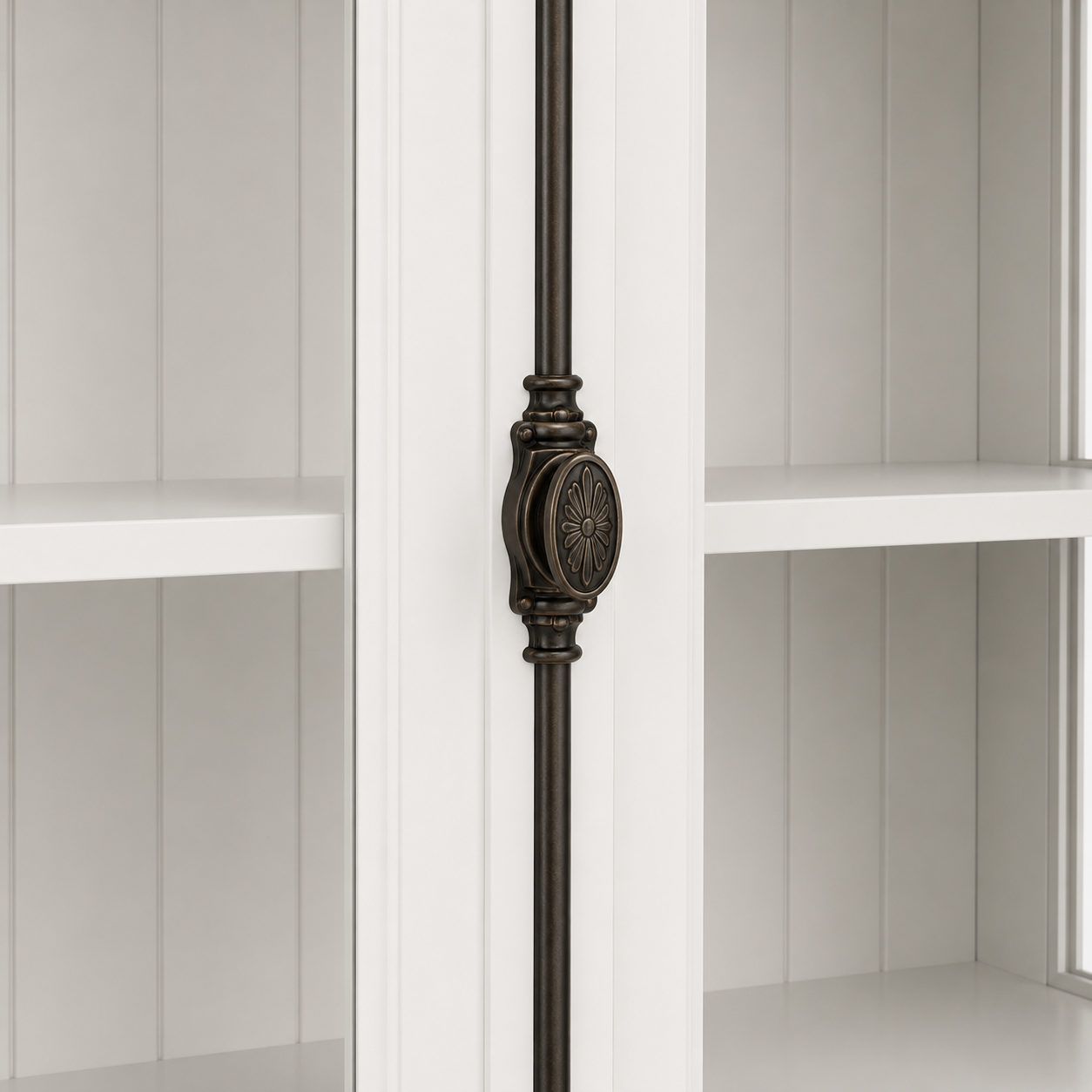 Display cabinet - Beaune - Solid Pine - 110 x 40 x 210 cm - White