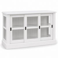 Display cabinet - Blois - Solid Pine - 147 x 47 x 86 cm - White