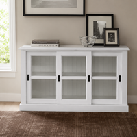 Display cabinet - Blois - Solid Pine - 147 x 47 x 86 cm - White