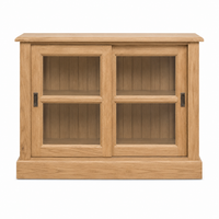 Display cabinet - Honfleur - Solid Oak - 106 x 47 x 86 cm - Oak