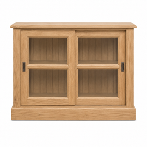 Vitrine - Honfleur - Chêne massif - 106 x 47 x 86 cm - Chêne