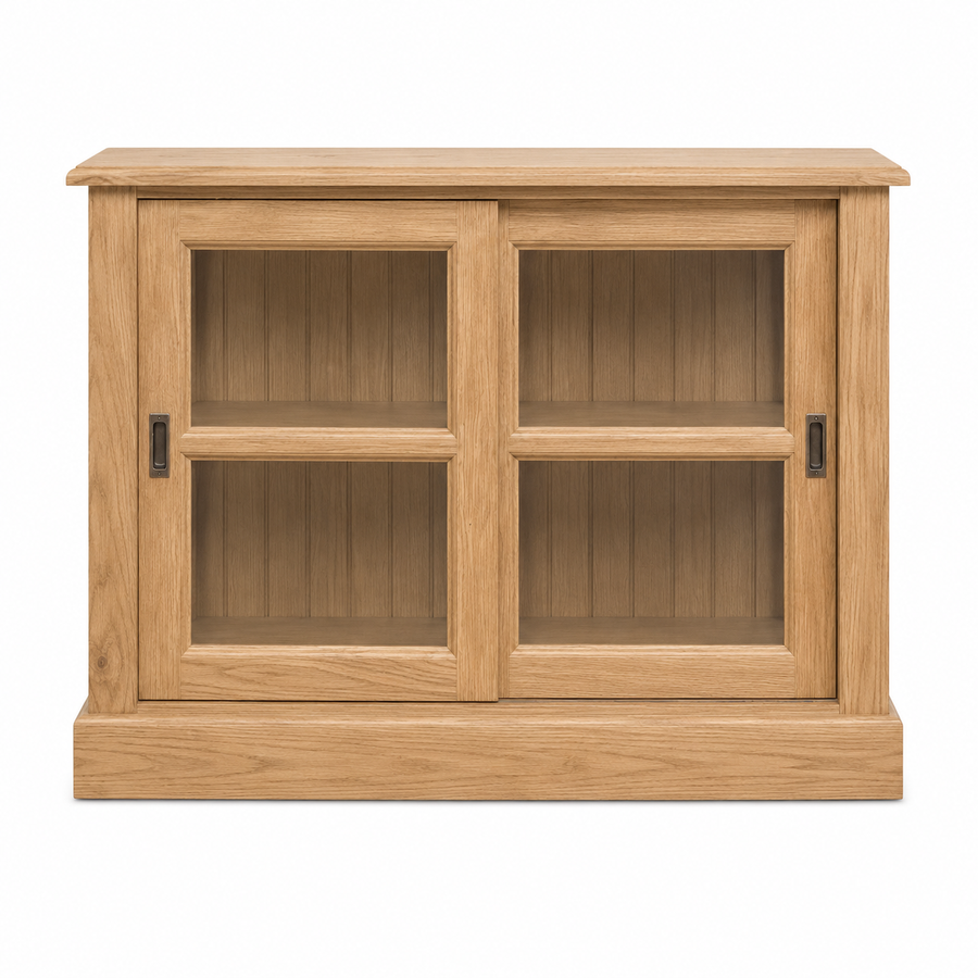 Display cabinet - Honfleur - Solid Oak - 106 x 47 x 86 cm - Oak