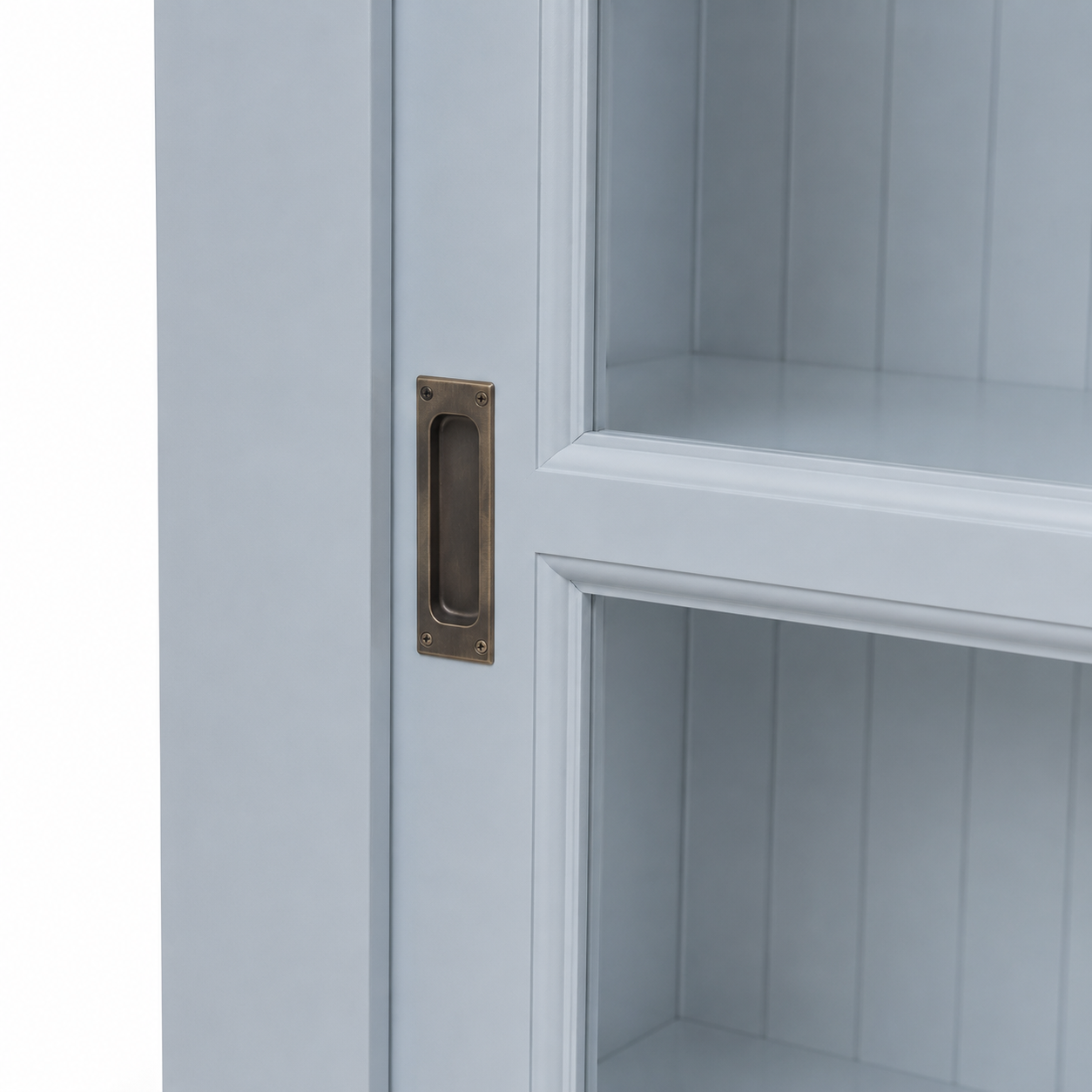 Display cabinet - Honfleur - Solid Pine - 106 x 47 x 86 cm - Light blue