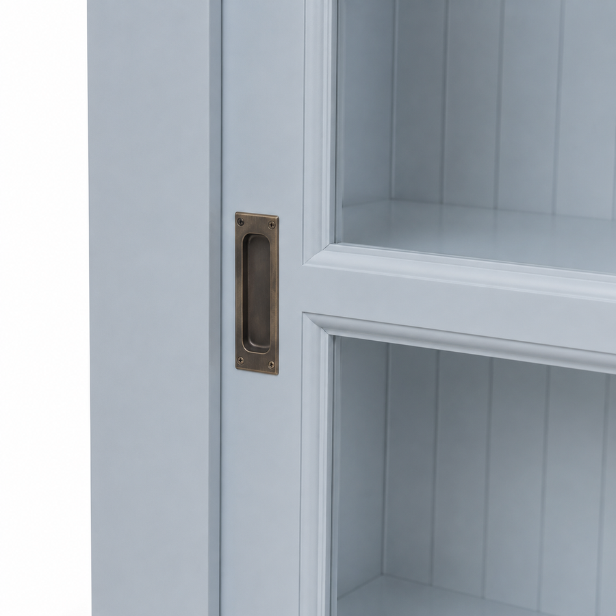 Display cabinet - Honfleur - Solid Pine - 106 x 47 x 86 cm - Light blue
