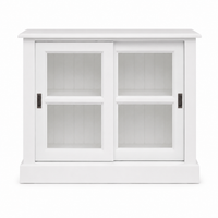 Display cabinet - Honfleur - Solid Pine - 106 x 47 x 86 cm - White