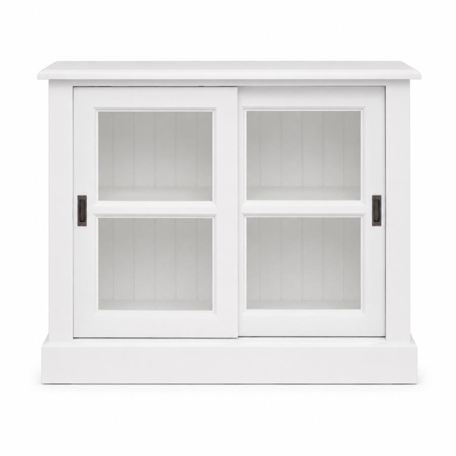 Display cabinet - Honfleur - Solid Pine - 106 x 47 x 86 cm - White