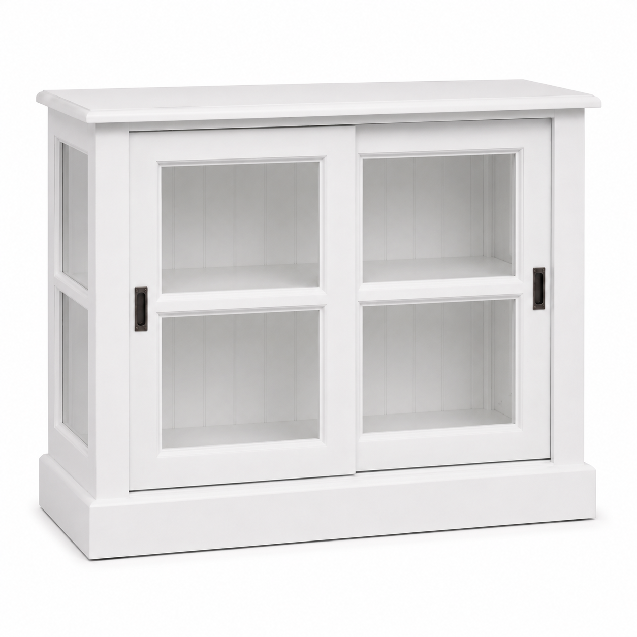 Display cabinet - Honfleur - Solid Pine - 106 x 47 x 86 cm - White