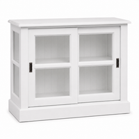 Display cabinet - Honfleur - Solid Pine - 106 x 47 x 86 cm - White