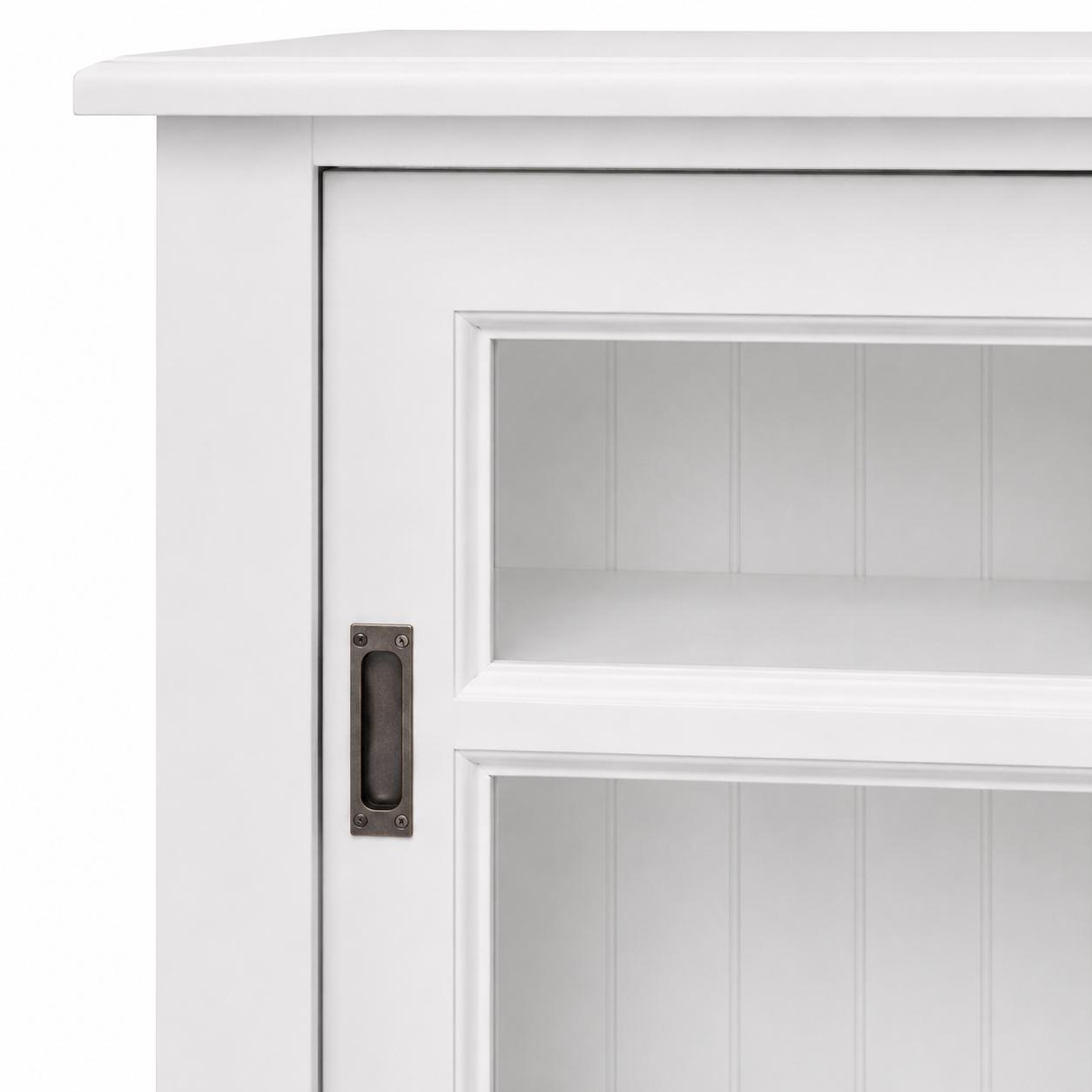 Display cabinet - Honfleur - Solid Pine - 106 x 47 x 86 cm - White