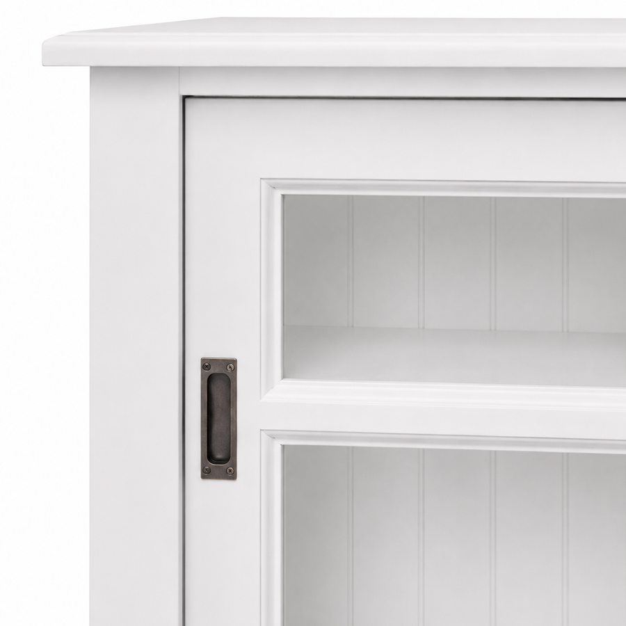 Display cabinet - Honfleur - Solid Pine - 106 x 47 x 86 cm - White
