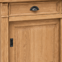 Display cabinet - Versailles - Solid Oak - 180 x 51 x 220 cm - Oak